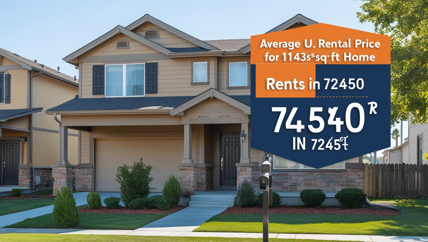 average rental price for 1143sqft home in 72450​