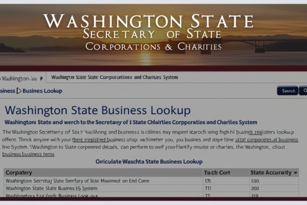 Washington State Business Lookup