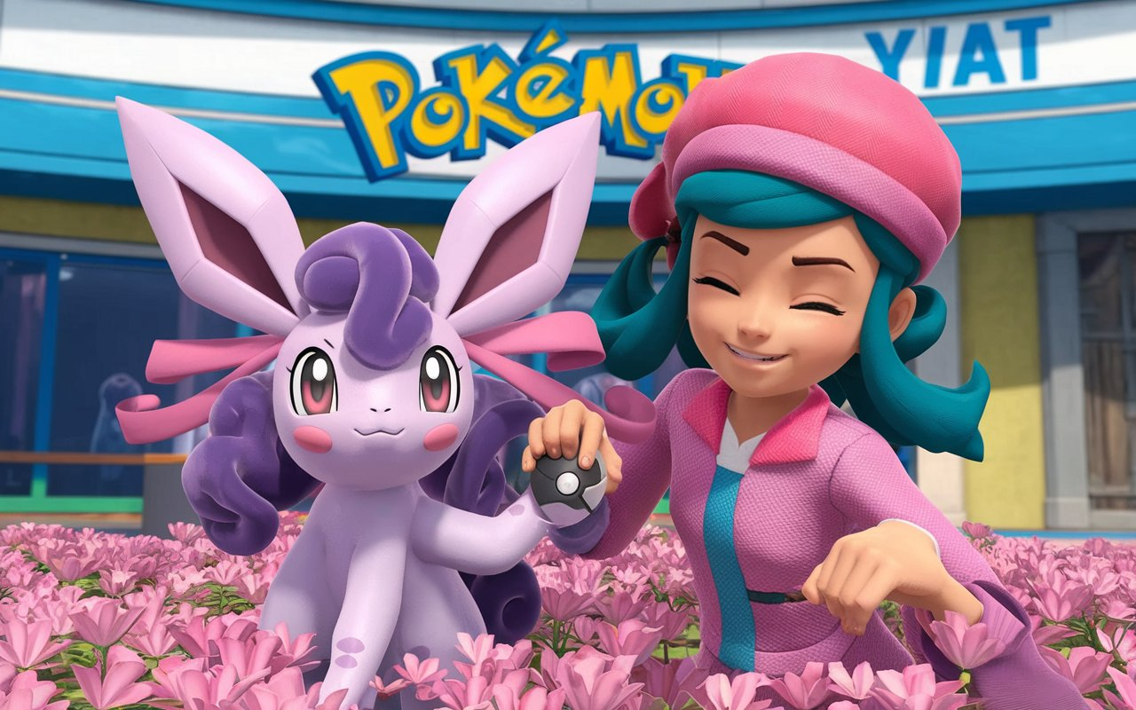 Miette’s Shiny Sylveon and Shiny Sylveon in Pokémon Sword