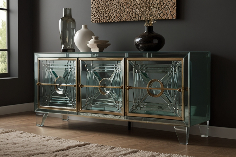 Glass Spindle Dresser