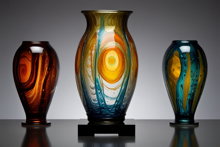 M. Stanek Handblown Glass Vase